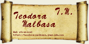 Teodora Malbaša vizit kartica